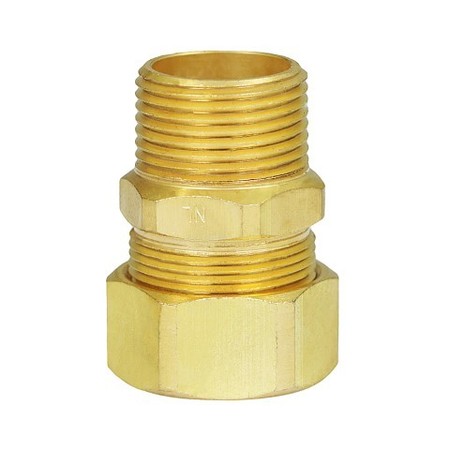 EVERFLOW 7/8" O.D. COMP x 3/4" MIP Reducing Adapter Pipe Fitting, Lead Free Brass C68R-7834-NL